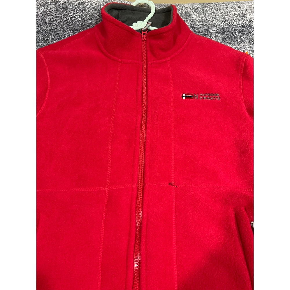 Outdoor Norway Torleon Men 086 Full Zip Fleece Jacket Red Large Expedition Team - Picture 8 of 16